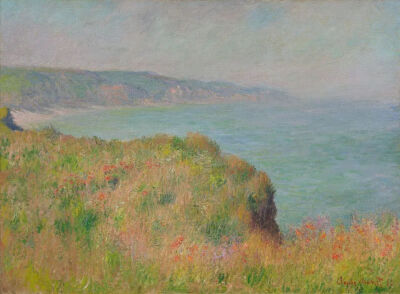 Claude Monet:  Edge of the Cliff at Pourville, 1882