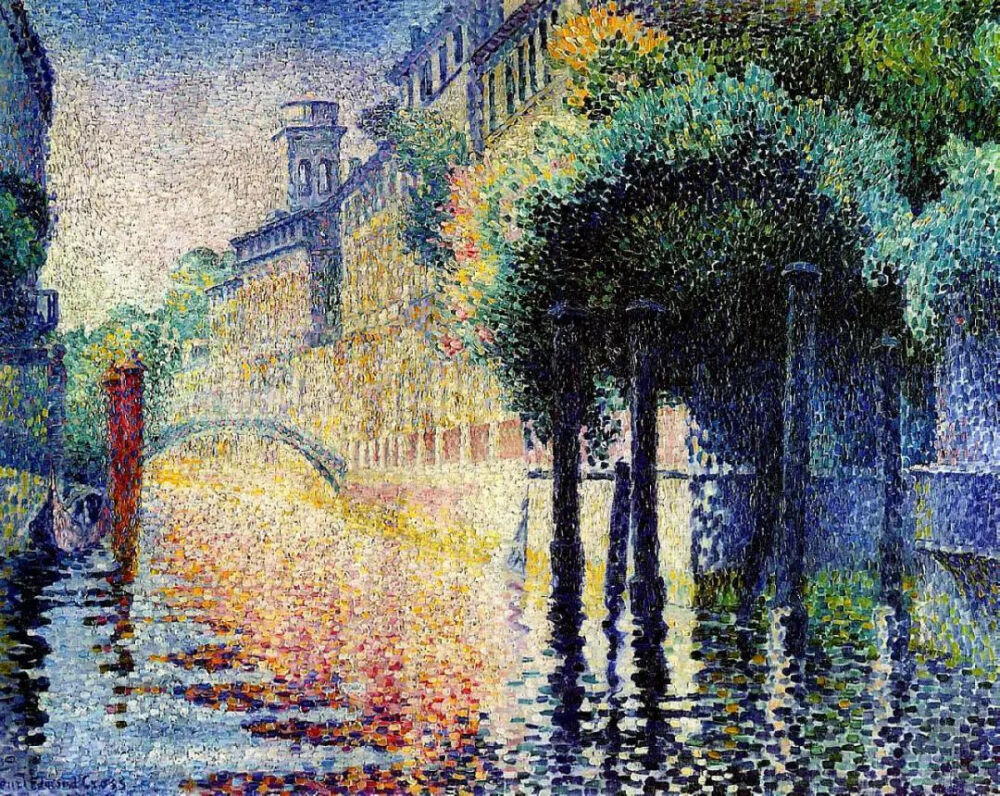 Henri-Edmond Cross：Rio San Trovaso, Venice，1904