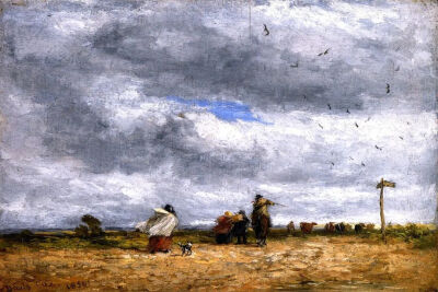 David Cox：The Cross Roads，1850