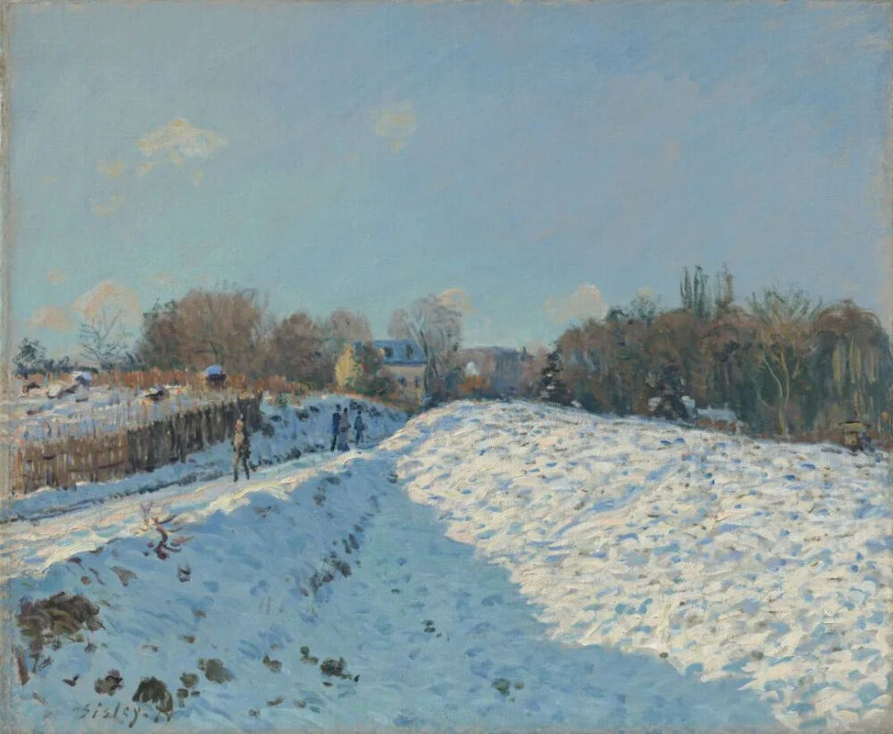 Alfred Sisley:  Snow at Louveciennes, 1874