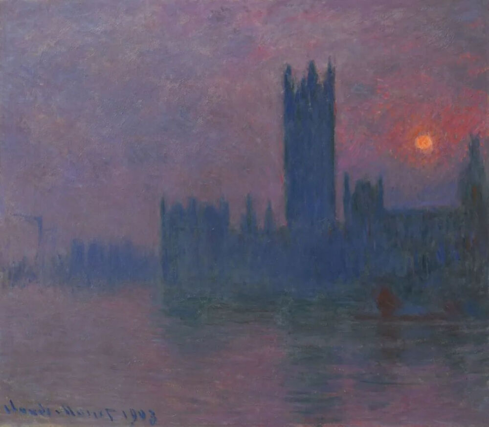 Claude Monet: Das Parlament. Sonnenuntergang, 1900–1903