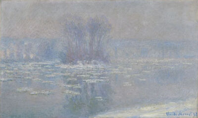 Claude Monet: Ice floes at Bennecourt, 1893