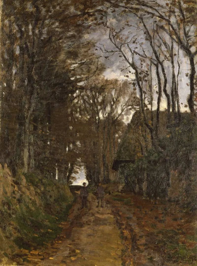 Country Road in Normandy，Claude Monet
《诺曼底的乡间小路》
（Country Road in Normandy）
克劳德·莫奈
1868 年，布面油画，81×60cm
收藏于松冈美术馆
