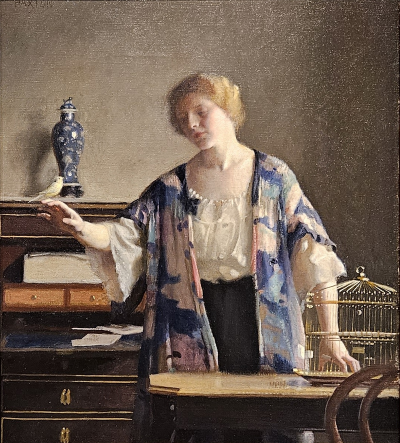 William Paxton：The Canary
金丝雀，1913，亨廷顿图书馆、艺术博物馆和植物园
