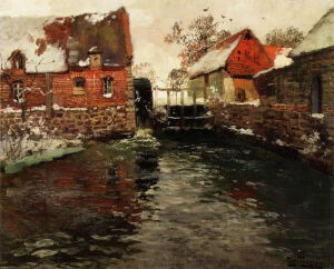 Frits Thaulow：磨东西的器具，1895