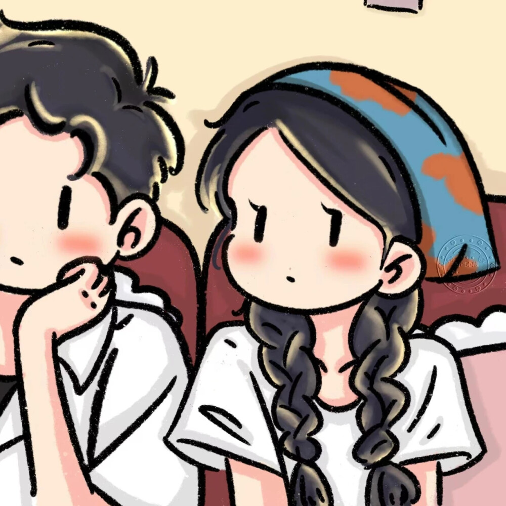 手绘情侣头像