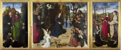 雨果·凡·德·古斯
（Hugo van der Goes）
《波蒂纳里祭坛画》
（Portinari Triptych）
1476/1477-1480年，油彩木板，274cmx652cm(开启时)
乌菲兹美术馆馆
