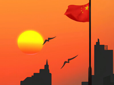 爱国主义背景图 国庆背景图 红旗背景图