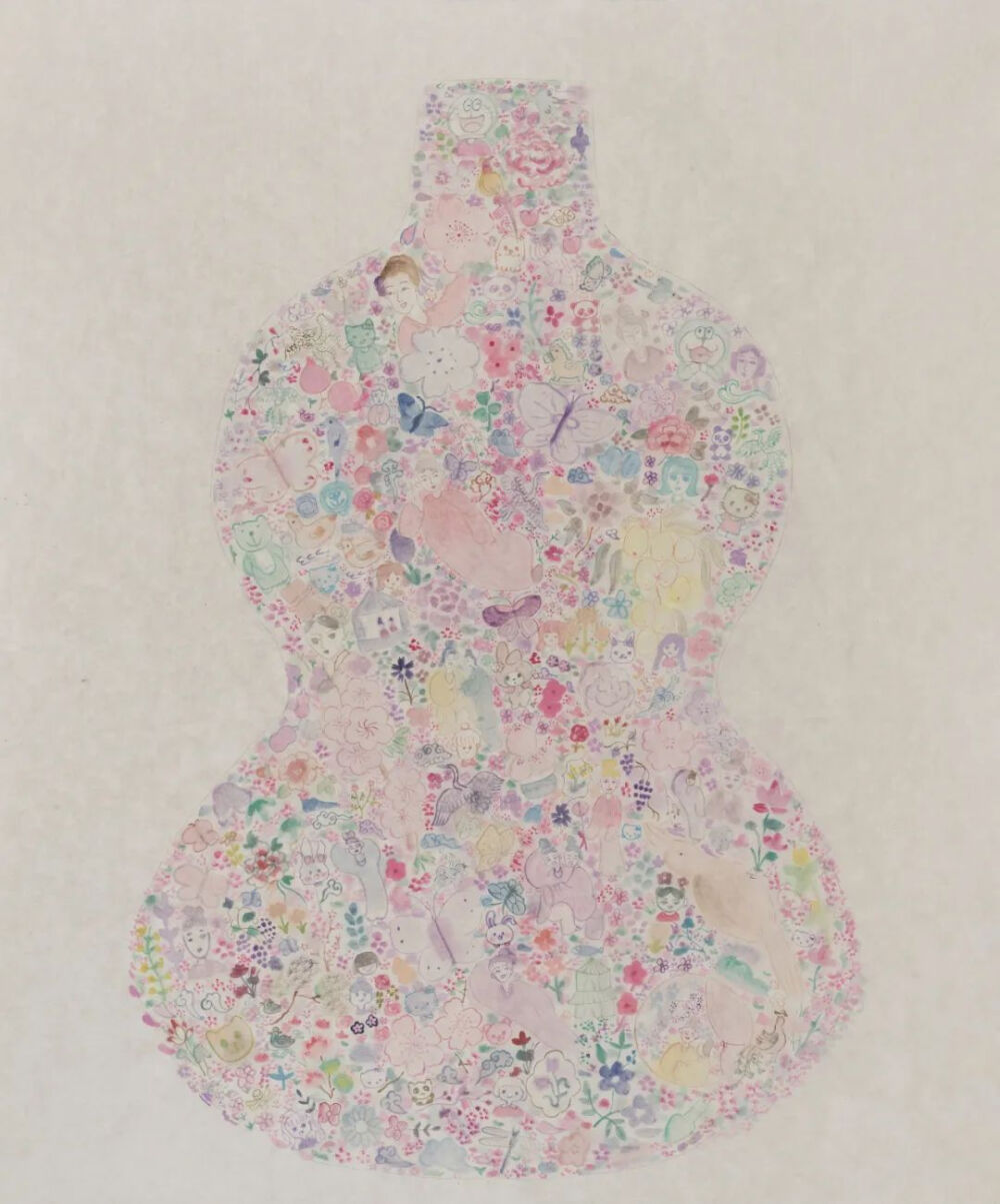 《宝葫芦02》
纸本设色 85x68.5cm 2024
