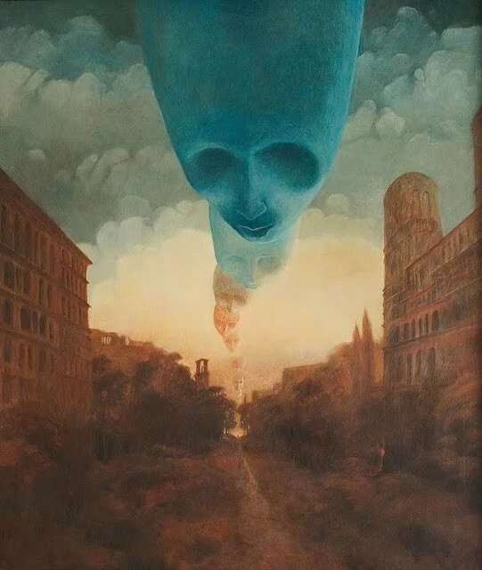 贝克辛斯基（Zdzislaw Beksinsk，1929-2005），被称为黑暗艺术大师，他是见过地狱的艺术家。他生于波兰南方的山诺克。画家、摄影师与雕刻家于一身。擅长“空想艺术”。他自称风格含有巴洛克与歌德的意涵。