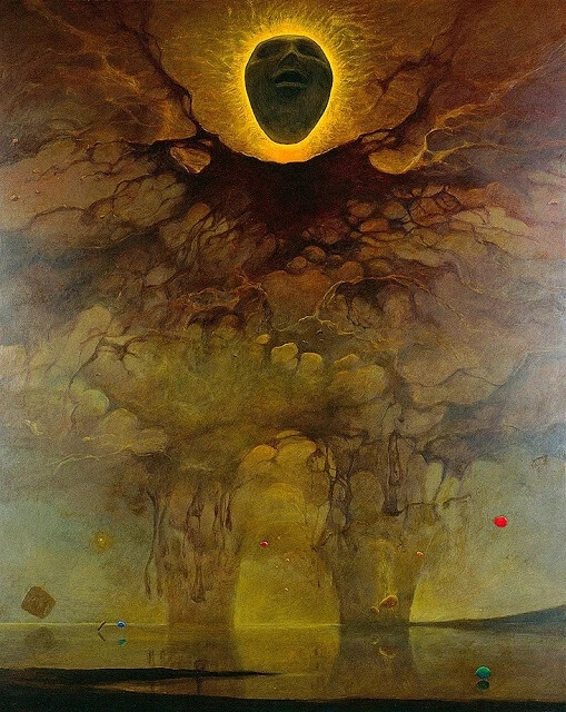 贝克辛斯基（Zdzislaw Beksinsk，1929-2005），被称为黑暗艺术大师，他是见过地狱的艺术家。他生于波兰南方的山诺克。画家、摄影师与雕刻家于一身。擅长“空想艺术”。他自称风格含有巴洛克与歌德的意涵。