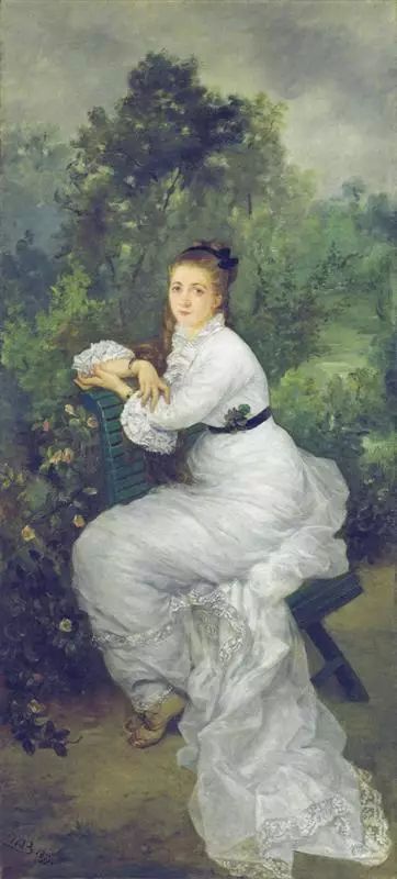 Marie Bracquemond，Louise Quivoron aka Woman in the garden，1877