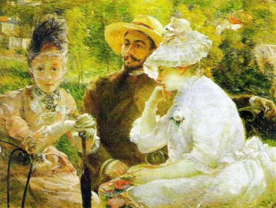 Marie Bracquemond，On the Terrace at Sèvres，1880