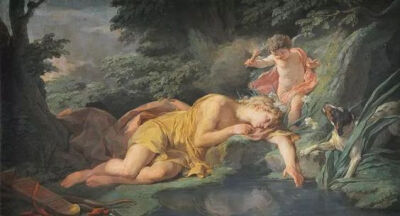 Nicolas-Bernard Lépicié Narcissus transforms into a flower 1771
