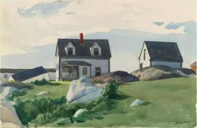 Edward Hopper, Houses Of Squam Light, Gloucester, 1923