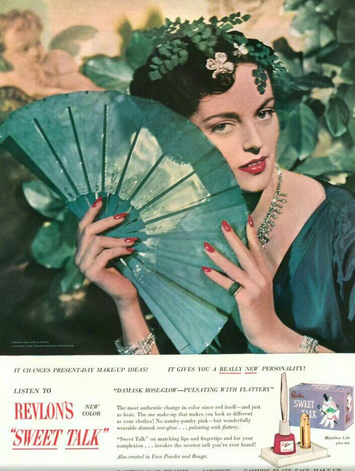 1940年代露华浓(Revlon)的彩妆广告。 ​​​