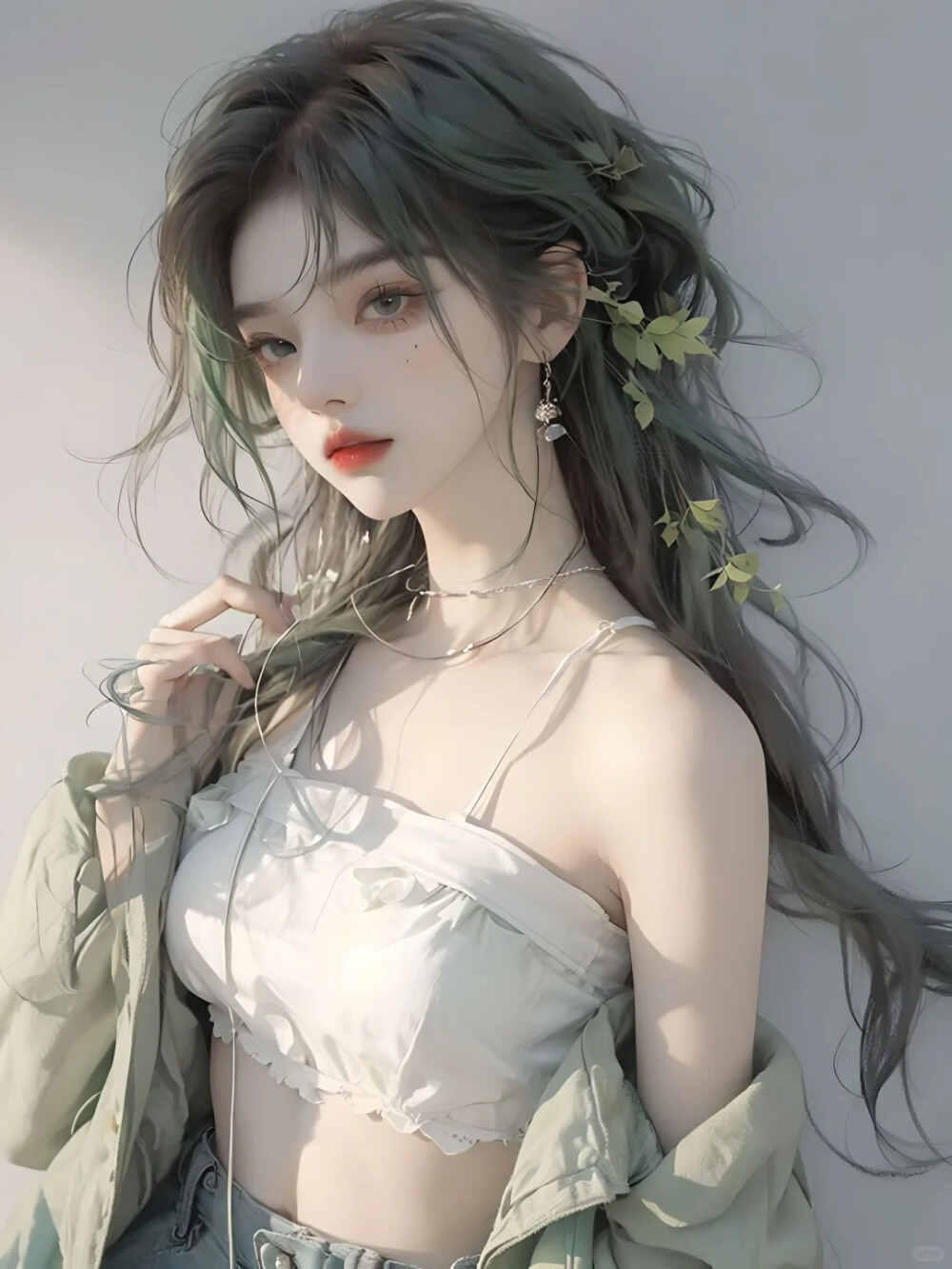 手绘 杂志 女头