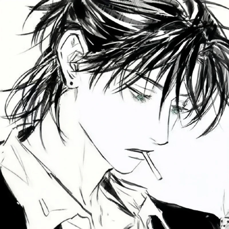 黑白动漫男头