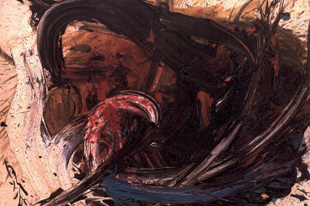 白发一雄（Kazuo Shiraga），日本画家、行为艺术家，日本“零族”艺术团体及“具体派”艺术团体成员，生于日本尼崎市。早期艺术创作带有行为艺术的形式，后期受美国抽象艺术的影响创作出独具特色的艺术手法——“足绘”。常将自己的艺术创作行为看作是身体的“瞬间生命力对生与死的诀择”。