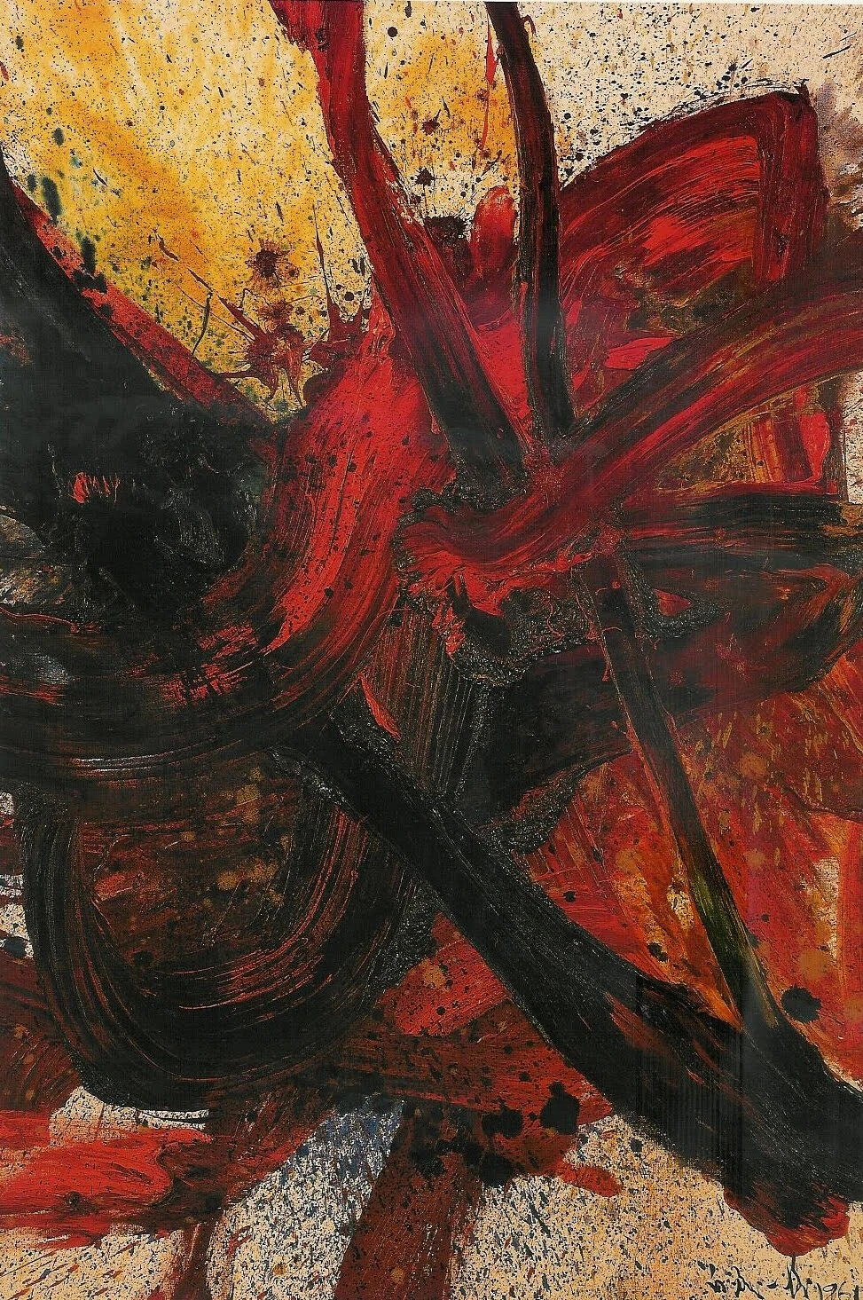 白发一雄（Kazuo Shiraga），日本画家、行为艺术家，日本“零族”艺术团体及“具体派”艺术团体成员，生于日本尼崎市。早期艺术创作带有行为艺术的形式，后期受美国抽象艺术的影响创作出独具特色的艺术手法——“足绘”。常将自己的艺术创作行为看作是身体的“瞬间生命力对生与死的诀择”。