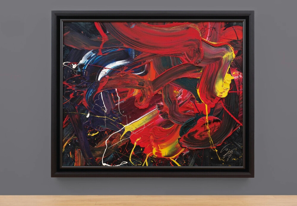 白发一雄（Kazuo Shiraga），日本画家、行为艺术家，日本“零族”艺术团体及“具体派”艺术团体成员，生于日本尼崎市。早期艺术创作带有行为艺术的形式，后期受美国抽象艺术的影响创作出独具特色的艺术手法——“足绘”。常将自己的艺术创作行为看作是身体的“瞬间生命力对生与死的诀择”。