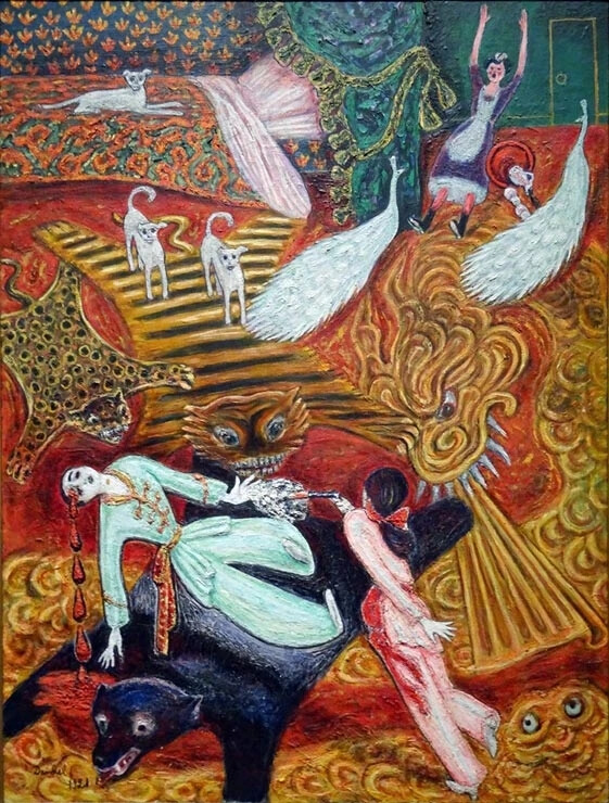 尼尔斯·达尔德尔（Nils Dardel）是20世纪瑞典后印象派画家，在瑞典学习后，他与许多同时代人一样，并于1910年左右前往巴黎。尼尔斯·达尔德尔主要从野兽派的纯调色板、后印象派以及日本木刻中汲取灵感。他还短暂涉足立体主义，并以这种风格画了一些城市景观。