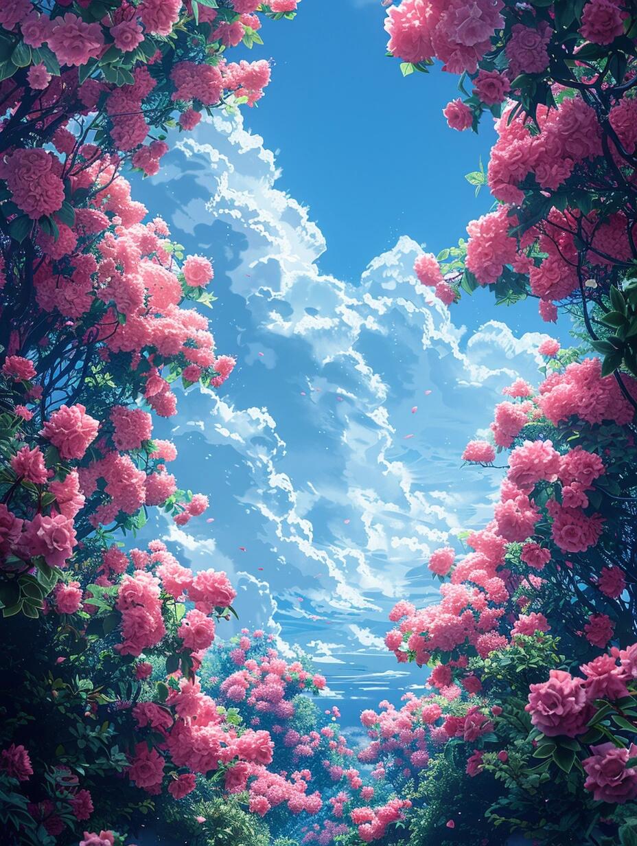 ai花丛风景