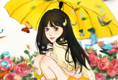 画师：二白不吃香菜
#插画女头#