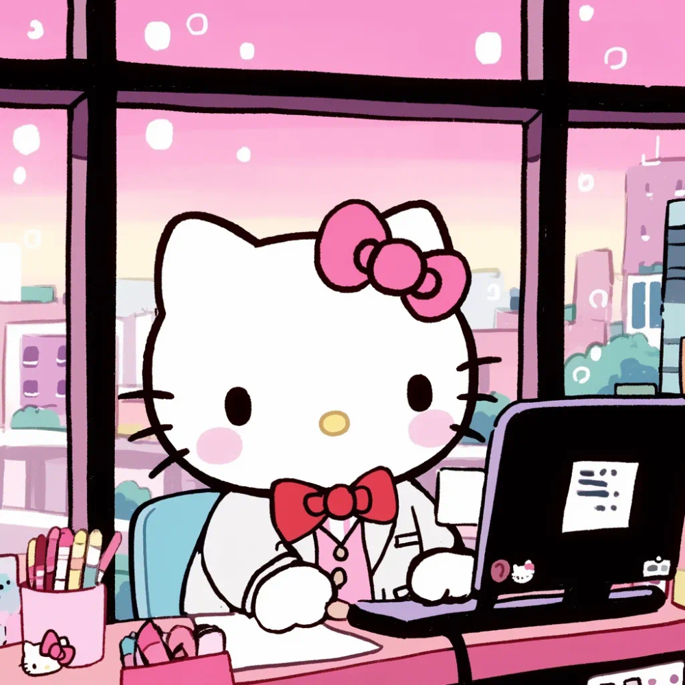 Hello Kitty 头像 社畜 加班 工作 牛马