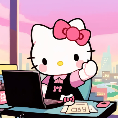 Hello Kitty 头像 社畜 加班 工作 牛马