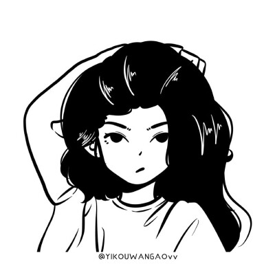 黑白简笔合集头像