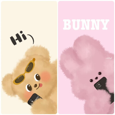 毛绒绒的小可爱～Teddy&Bunny