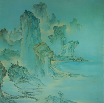 刘大鹏《邦迪海滩狂想曲》
157x157cm 布面油画
