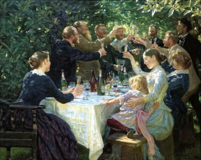 Peder Severin Krøyer：嘻哈万岁！斯卡恩艺术家派对
1887 - 1888 年
瑞典哥德堡艺术博物馆
