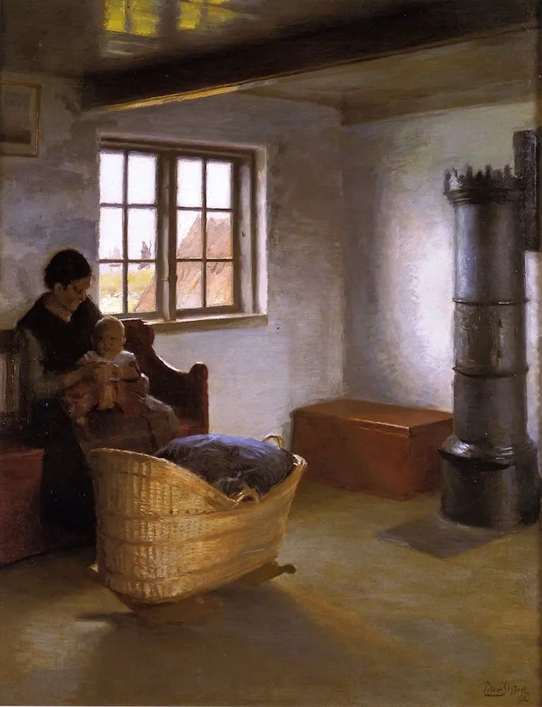 Peter Ilsted：母亲和孩子，1892年