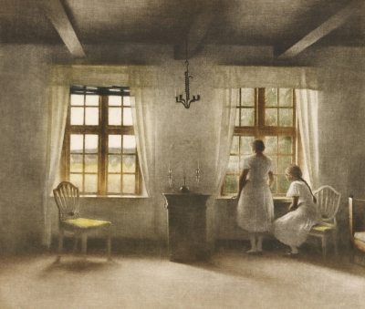 Peter Ilsted：窗边等候客人的少女，1911年