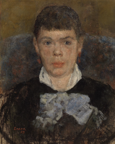 James Ensor《鼻子上翘的女人》1879年