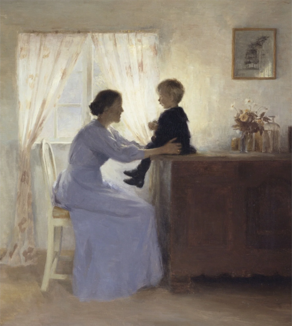 Peter Ilsted：母亲和男孩，1898年