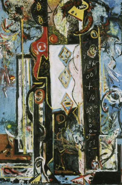 杰克逊·波洛克的《男性与女性 》（1942-1943 年）。© Pollock-Krasner Foundation / ADAGP，巴黎 2024 年。