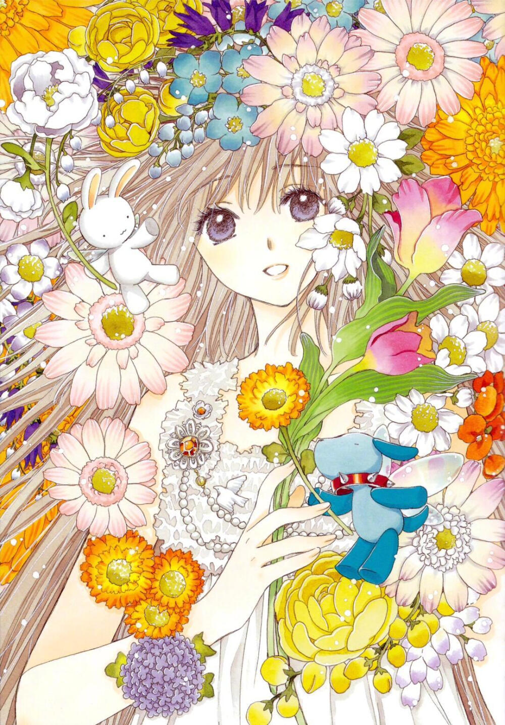 CLAMP|总是被花围绕的花户小鸠
《奇迹少女KOBATO》里的主角花户小鸠。