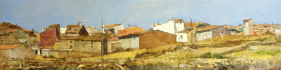 Vista de Las Navas del Marqués. Óleo sobre lienzo, 2011