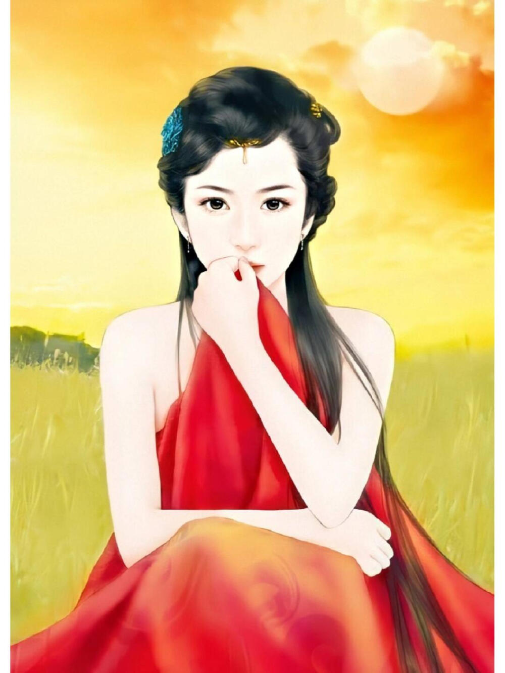 粉面朱唇，一半点胭脂。醉里谤花花莫恨，浑冷淡，有谁知。
——宋·辛弃疾《江神子•江城子》