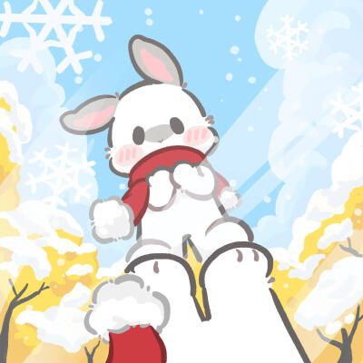 小兔子的四季可爱插画
xhs画师：辣辣 lala