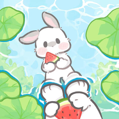 小兔子的四季可爱插画
xhs画师：辣辣 lala