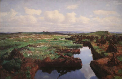 Kitty Lange Kielland：Jæren 的泥炭沼泽，1897年，卑尔根西部艺术与工业博物馆