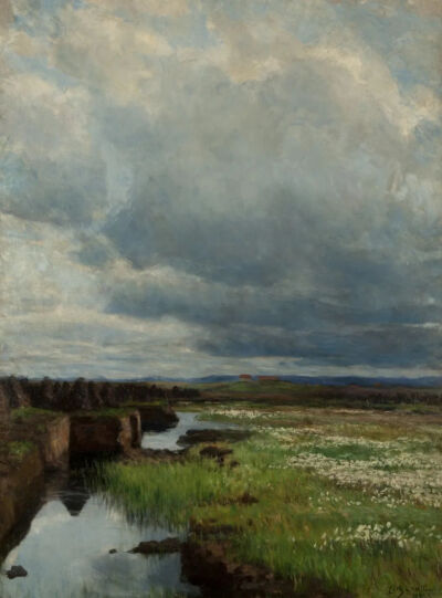 Kitty Lange Kielland：泥炭沼泽，1895年，斯塔万格博物馆