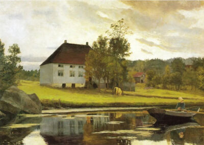 Kitty Lange Kielland：日落之后，1886年，斯塔万格博物馆