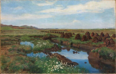 Kitty Lange Kielland：Jæren 的泥炭沼泽，1897年，卑尔根西部艺术工业博物馆