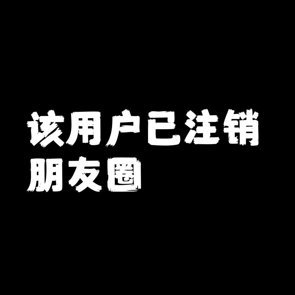 该用户已注销朋友圈 假装版 竖横两版