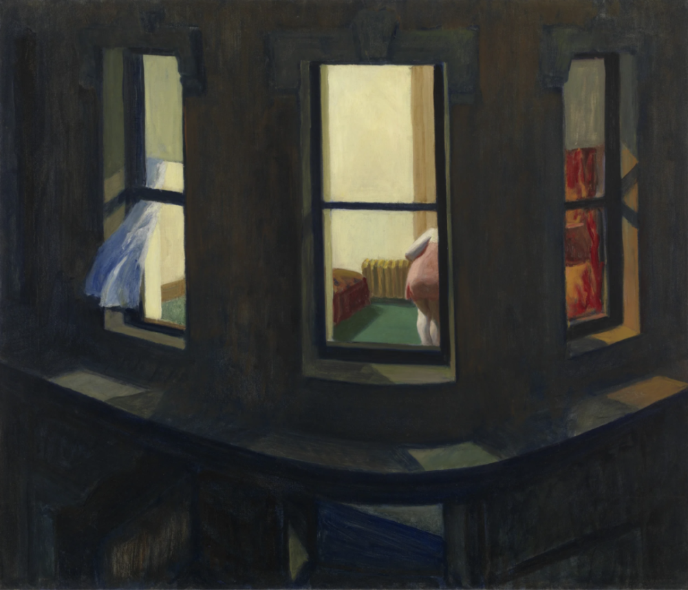 爱德华·霍普（Edward Hopper），《夜窗》 （Night Windows ）（1928 年）。纽约现代艺术博物馆藏品。
